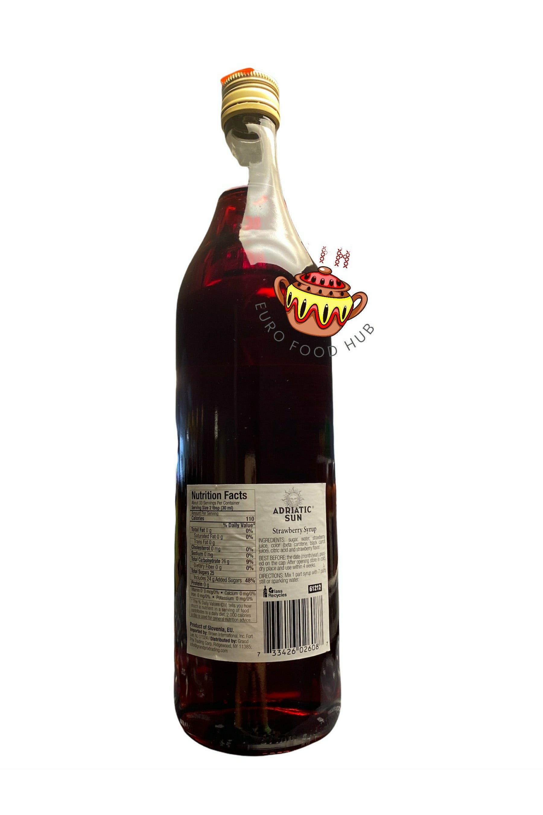 Adriatic Sun Syrup - STRAWBERRY