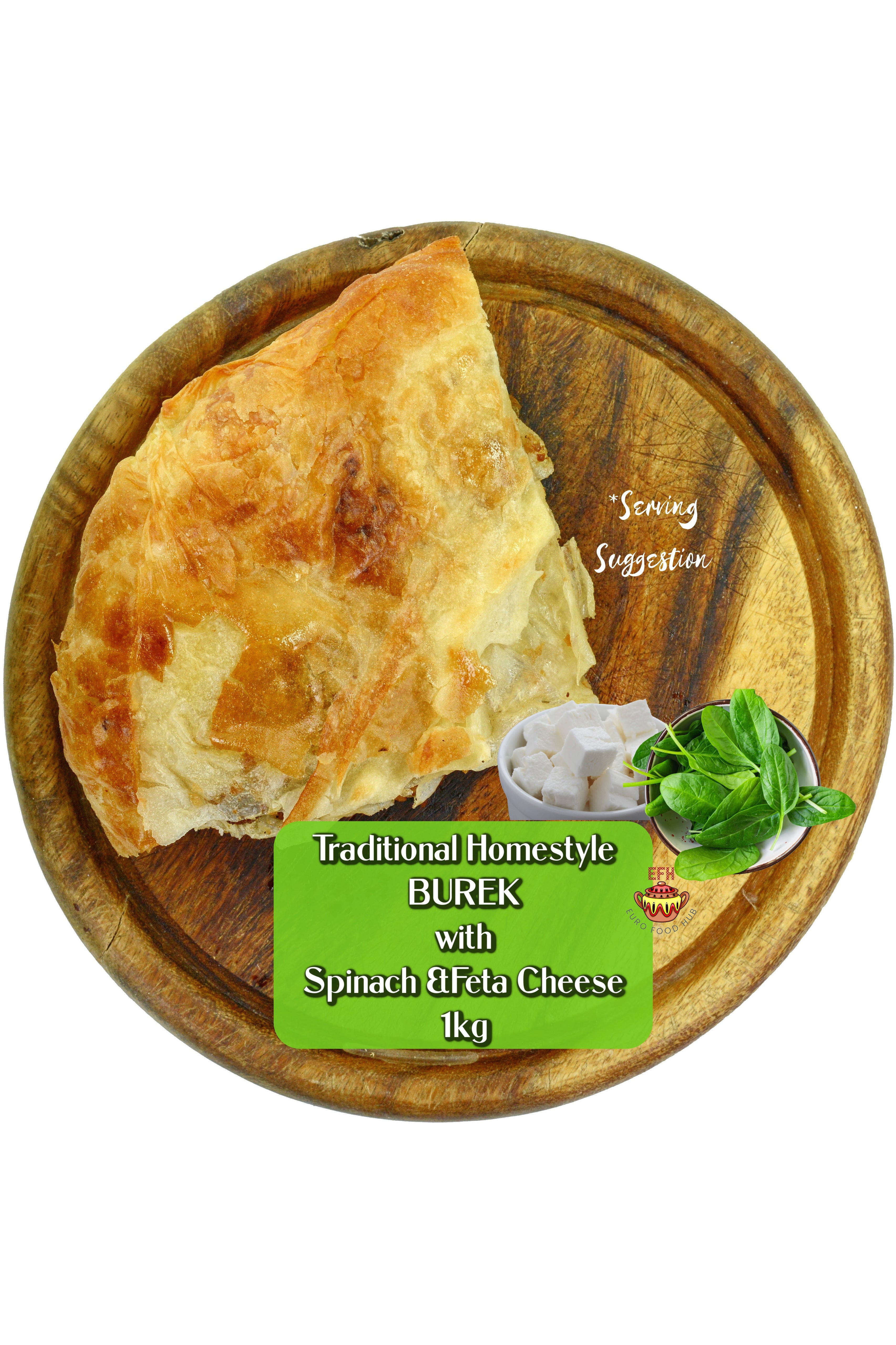Homestyle BUREK with Spinach & Cheese - 1kg /FROZEN/