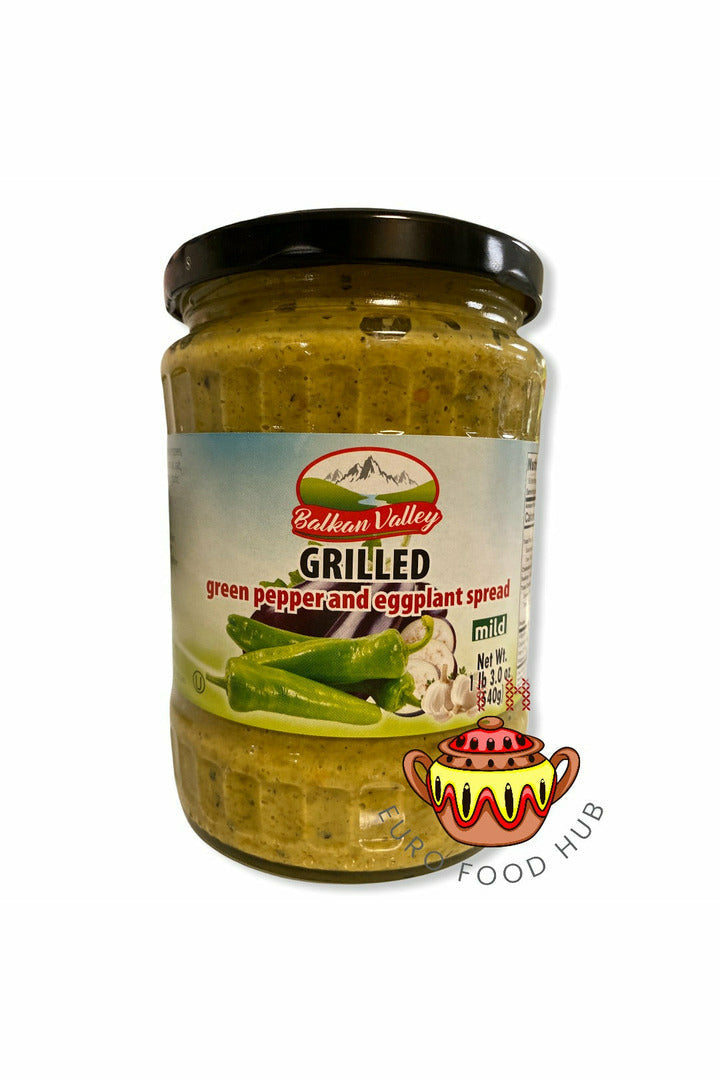 Grilled Green Pepper and Eggplant Spread - Mild