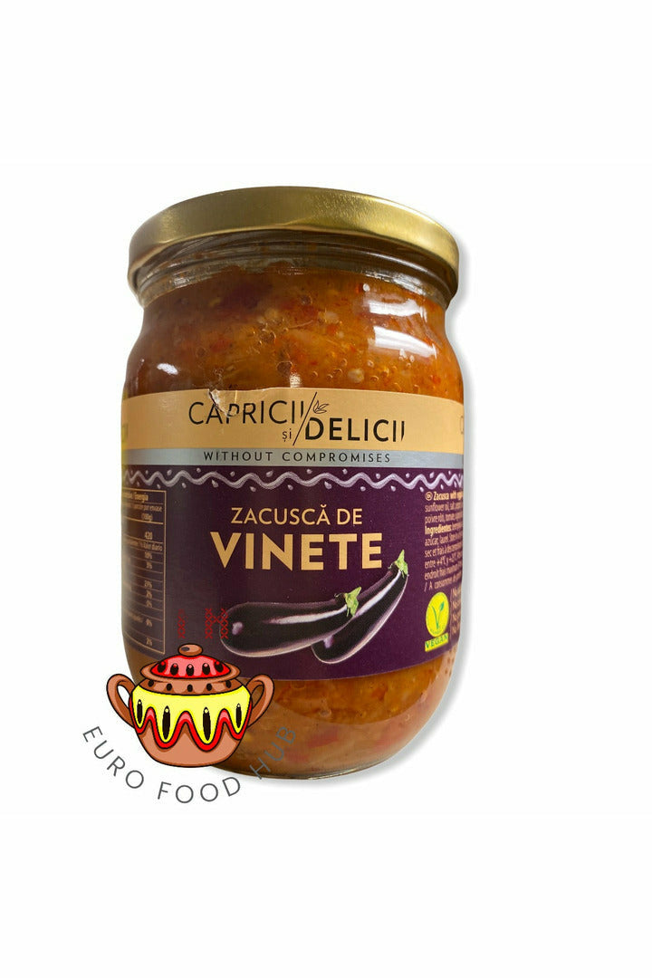Zacusca de Vinete Coapte - Baked Eggplant Zacusca - Capricii Si Delicii