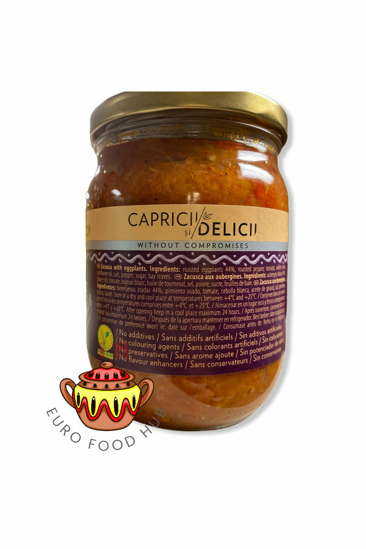 Zacusca de Vinete Coapte - Baked Eggplant Zacusca - Capricii Si Delicii