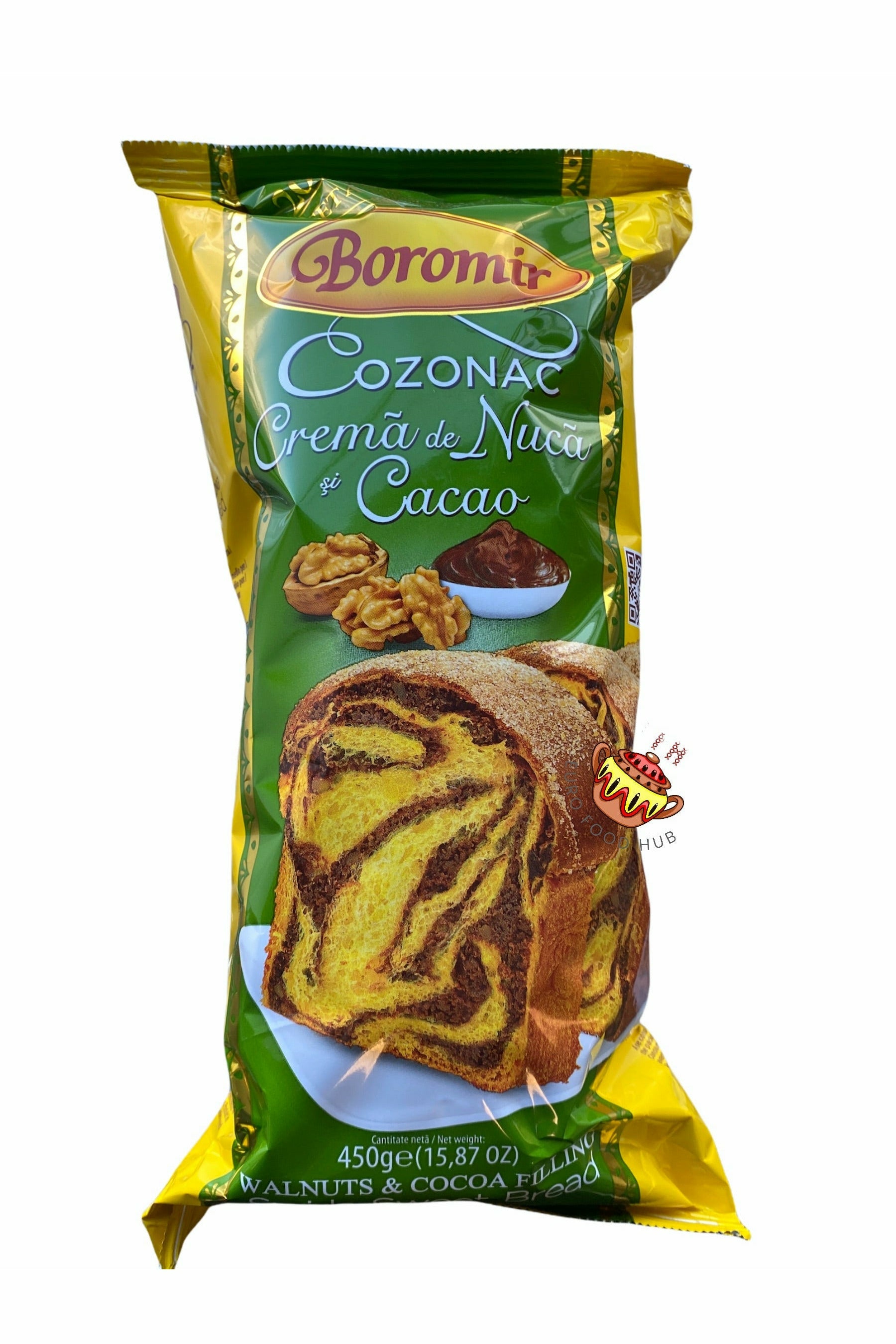 Boromir Romanina Cozonac - Walnuts & Cocoa Filling