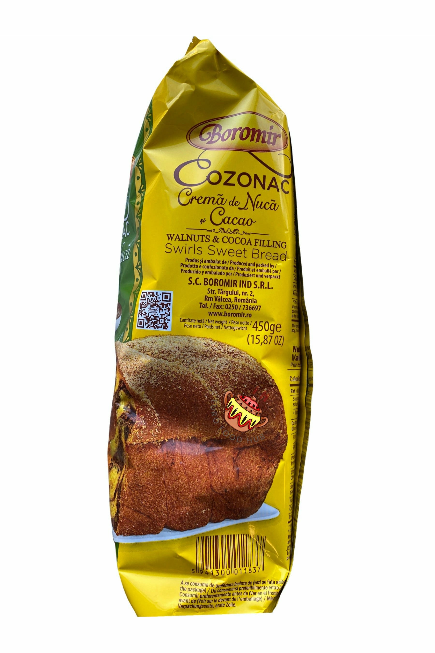Boromir Romanina Cozonac - Walnuts & Cocoa Filling
