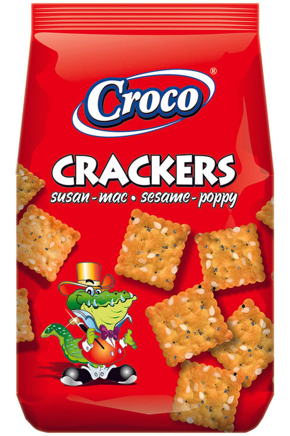 Romanian Salted Crackers CROCO with Sesame & Poppy Seeds - 100g