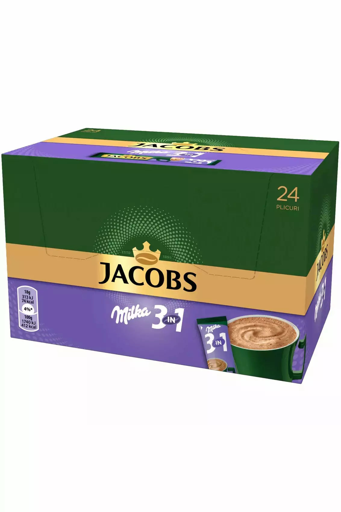 Jacobs Instant 3 in 1 Coffee with MILKA - Singles or Box