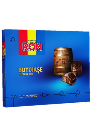 Romanian Chocolate Box - AUTENTIC ROM - Pralines Barrel with Rum Cream