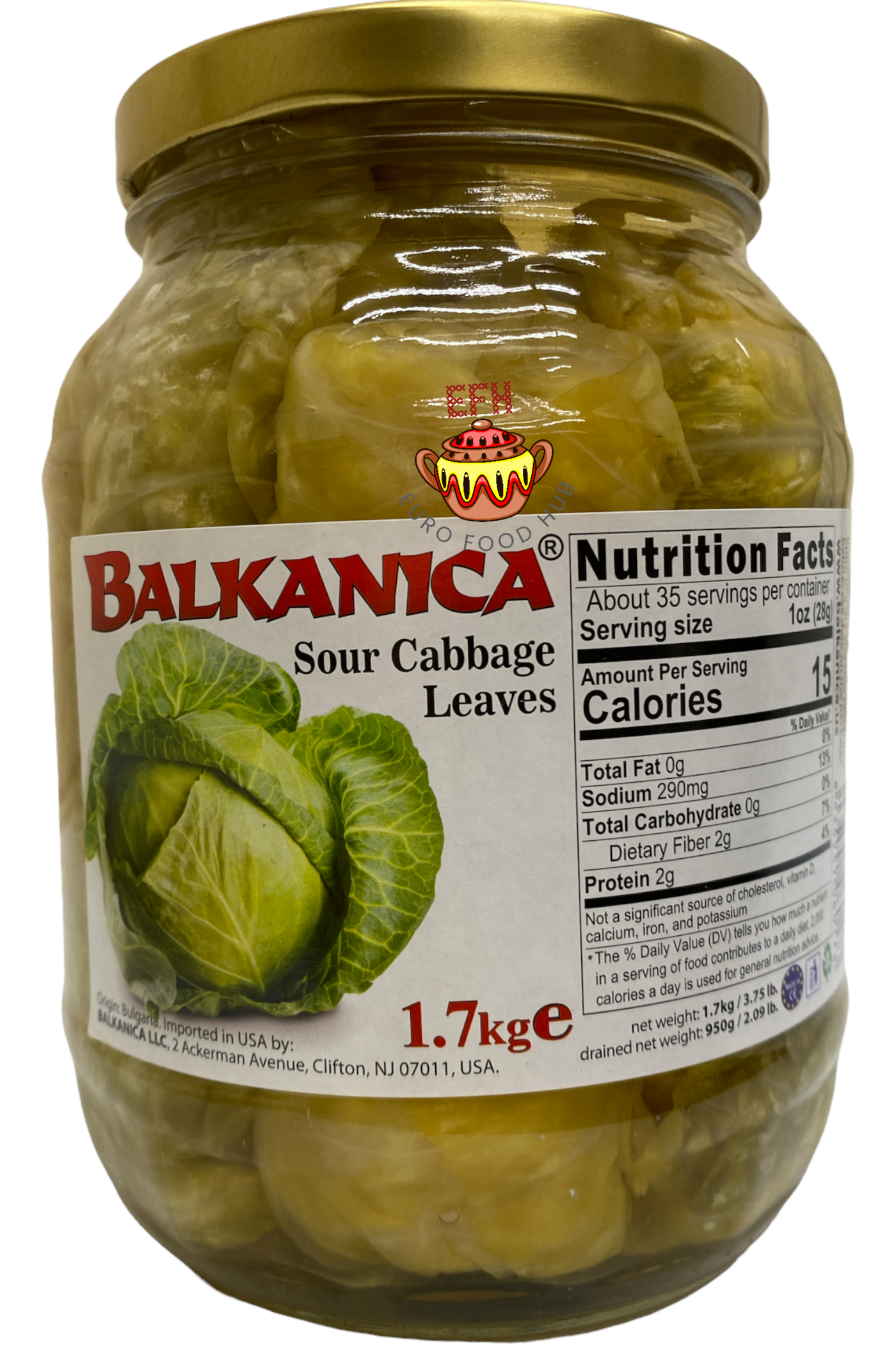 Sour Cabbage Leaves Balkanica 1.7 kg