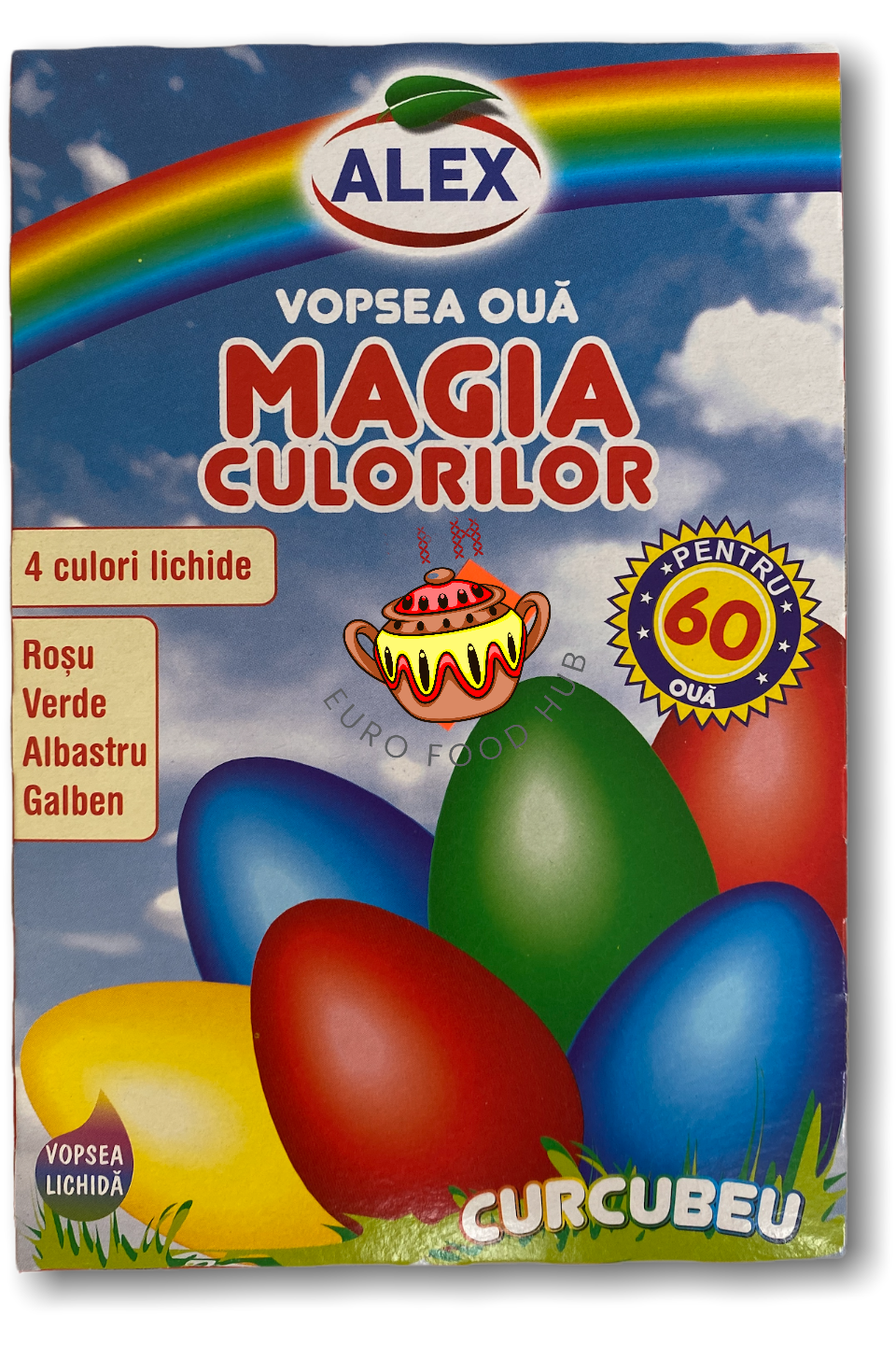 Dr. Oetker - Alex - Vopsea Oua Magia Culorilor - Rainbow Easter Egg Dye - 4 Color Kit