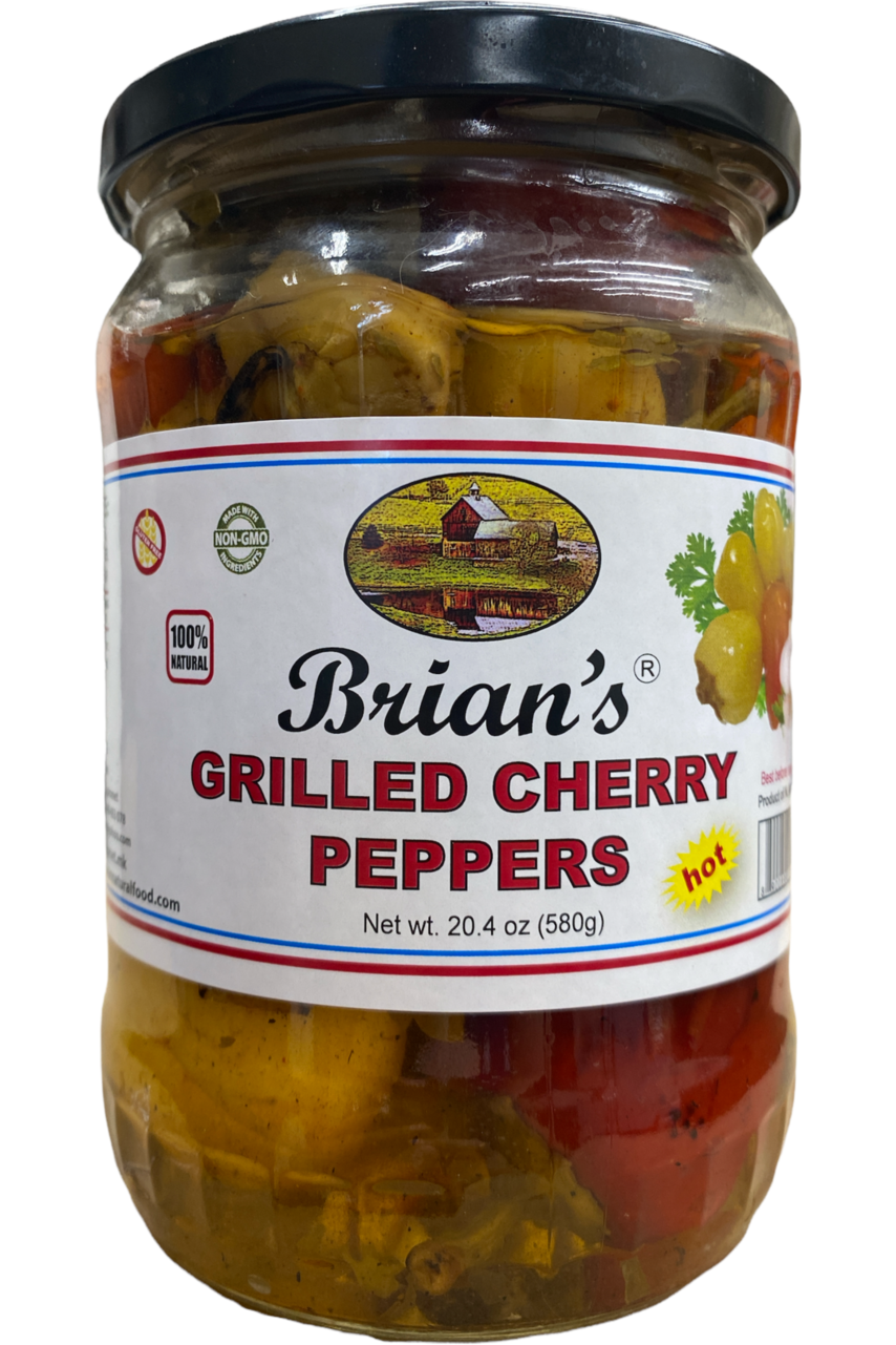 Brian's Grilled Cherry Peppers - Hot - 580g