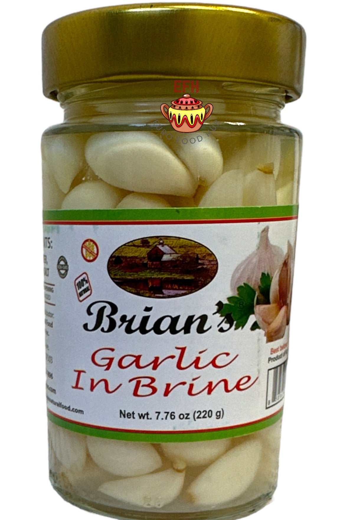 Brian's European Natural Products GARLIC IN BRINE - 220g