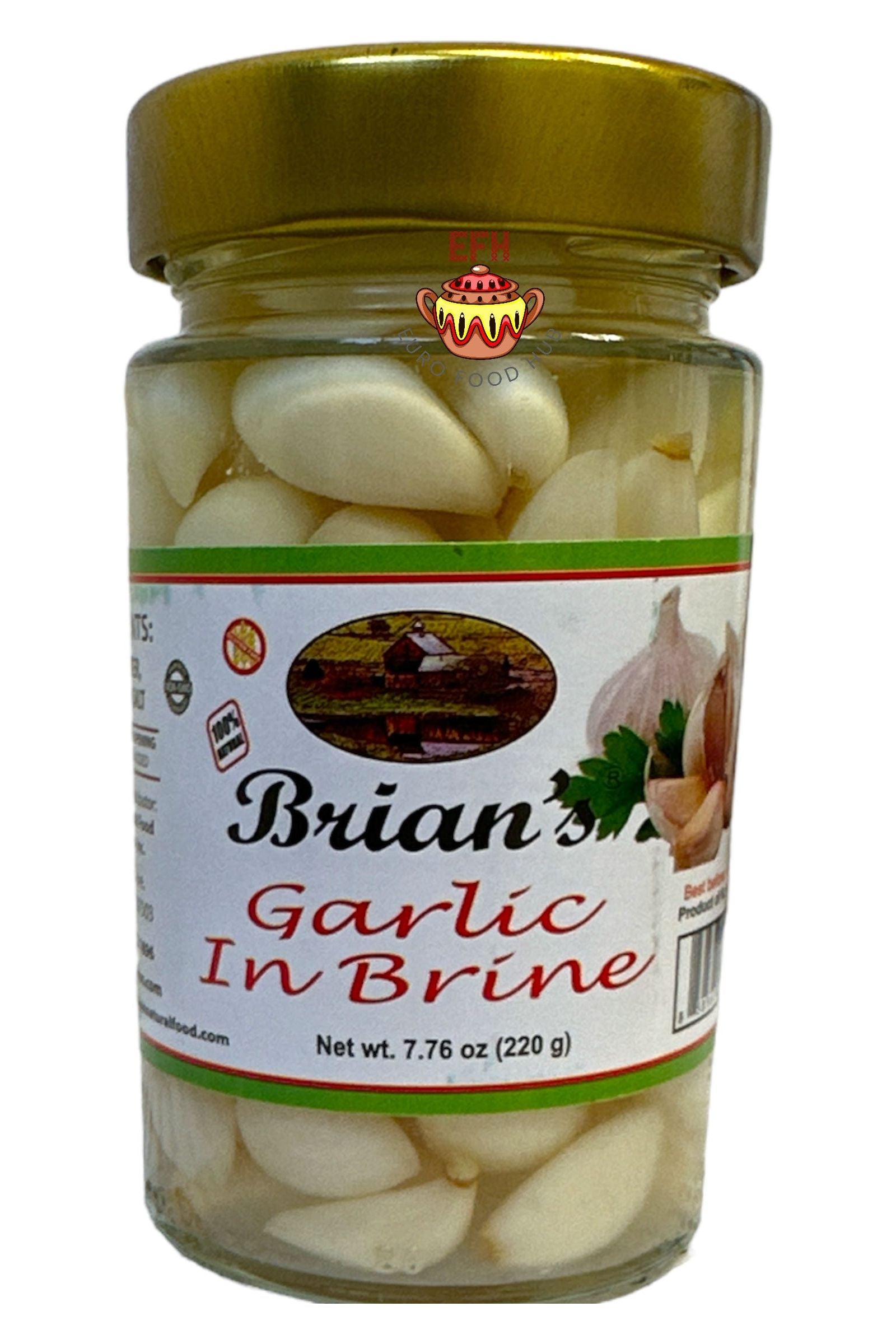 Brian's European Natural Products GARLIC IN BRINE - 220g