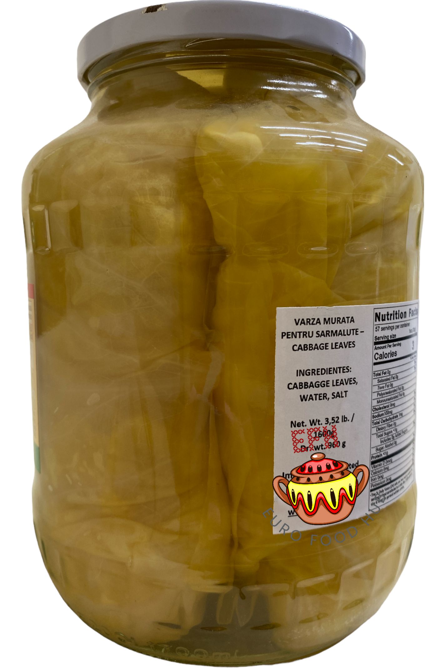 Romanian Sour Cabbage Leaves CONSERVFRUCT 1.6 kg