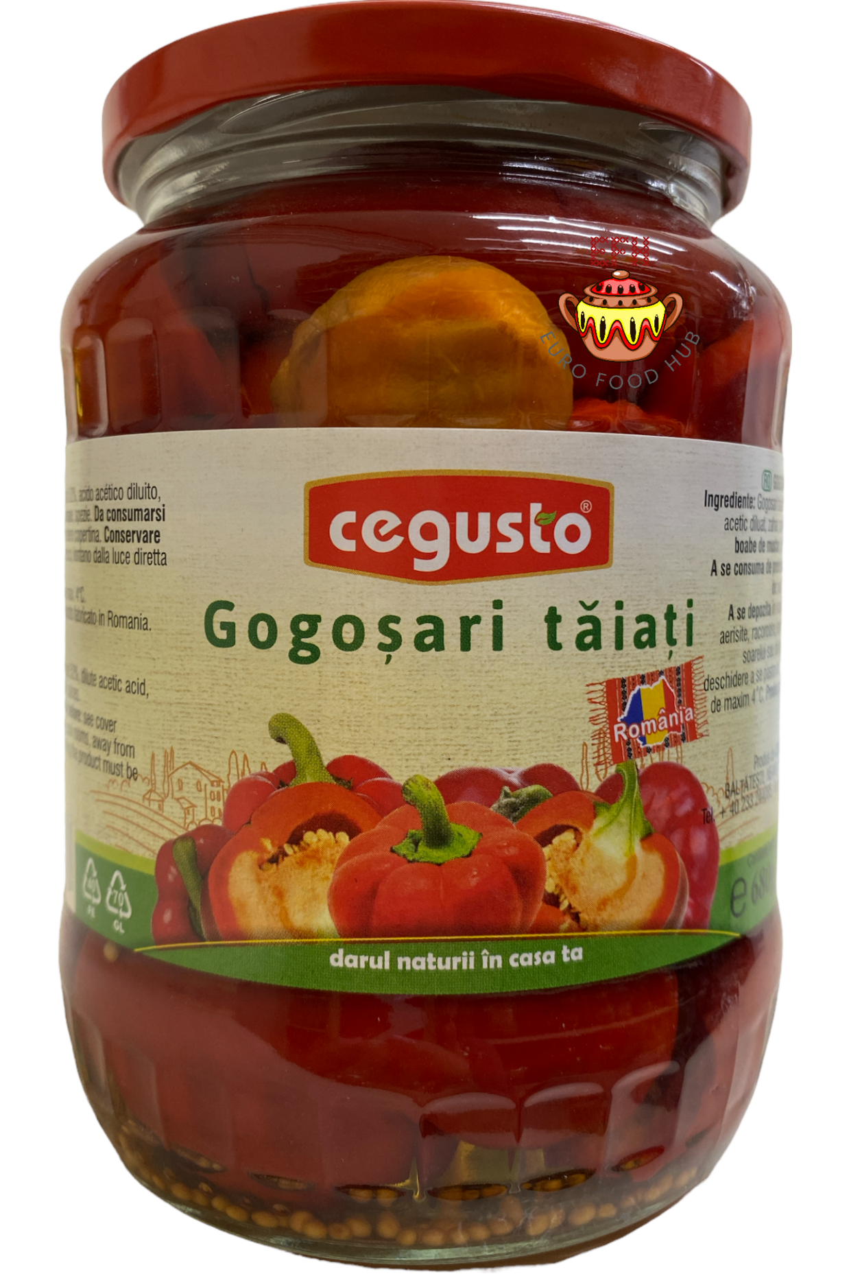 Pickled Chopped Bell Peppers - Conservfruct - GOGOSARI TAIATI 680g