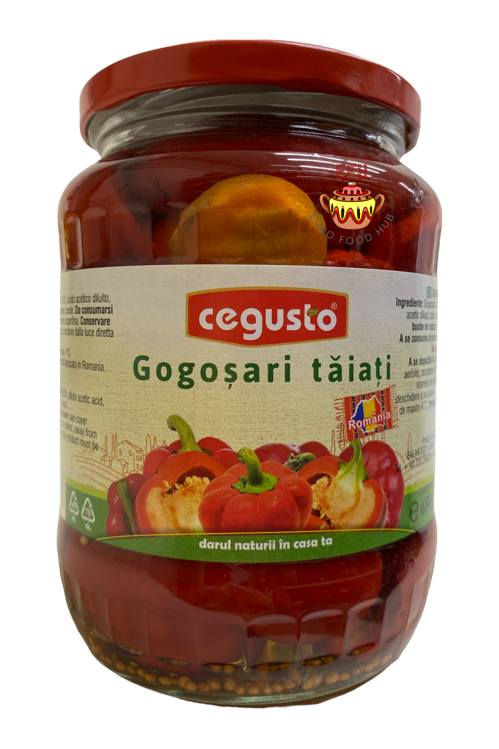 Pickled Chopped Bell Peppers - Conservfruct - GOGOSARI TAIATI 680g