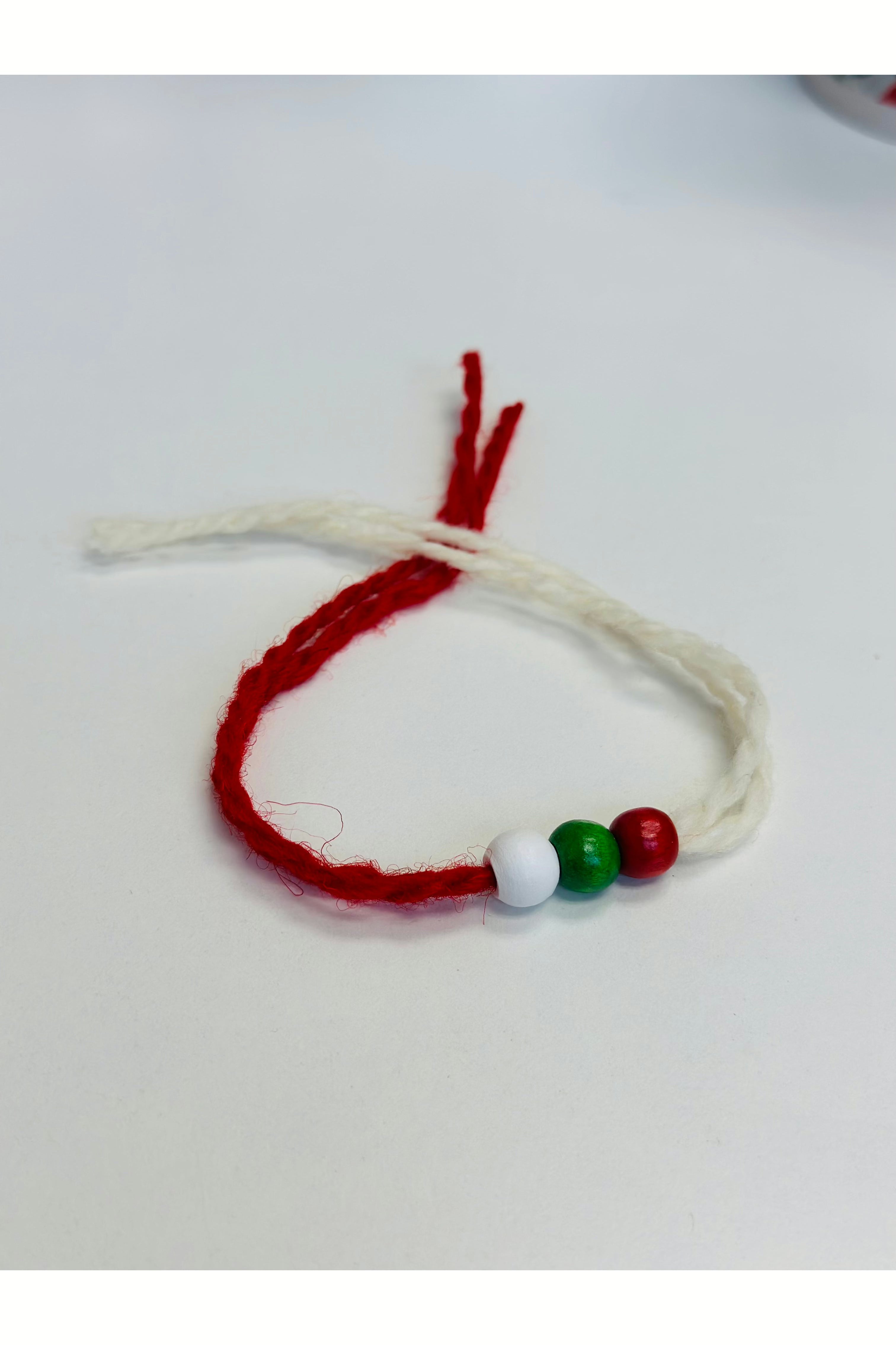 Martenitsa - Baba Marta Day - Bracelet with 3 Beads