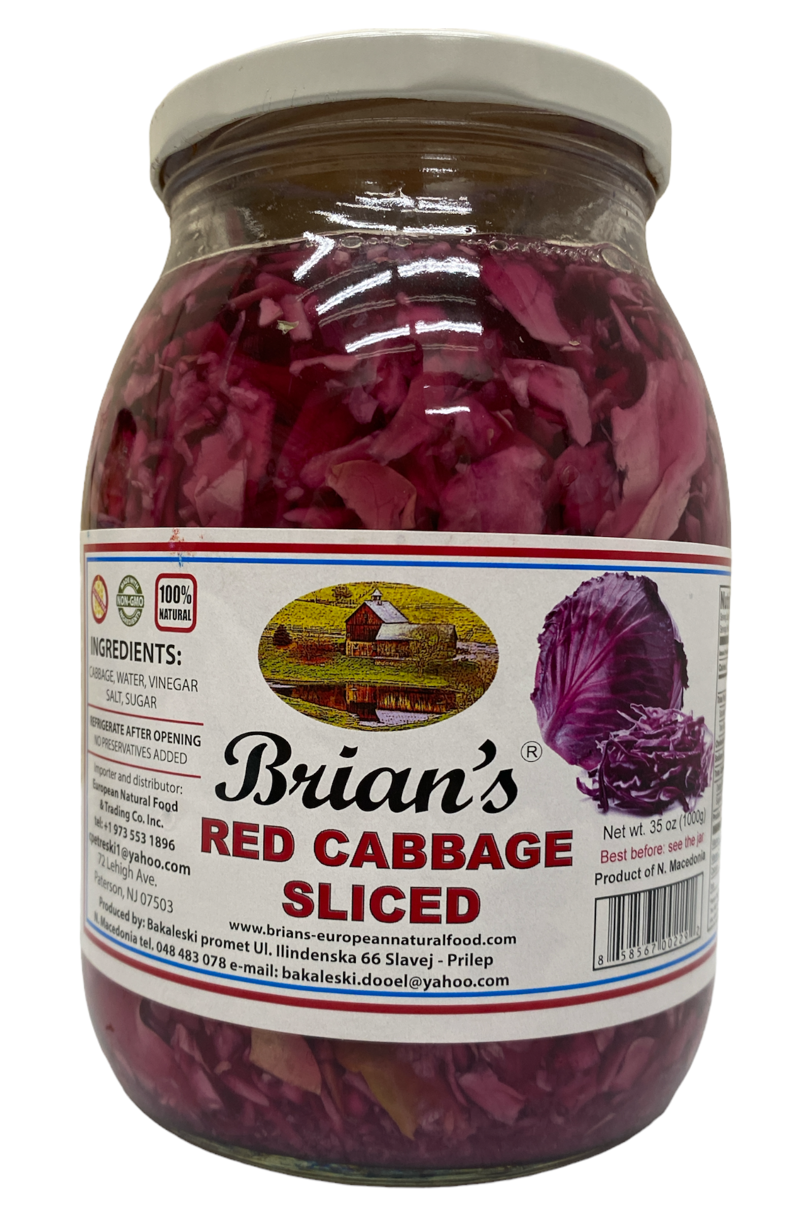 Brian's RED CABBAGE - Sliced 1KG