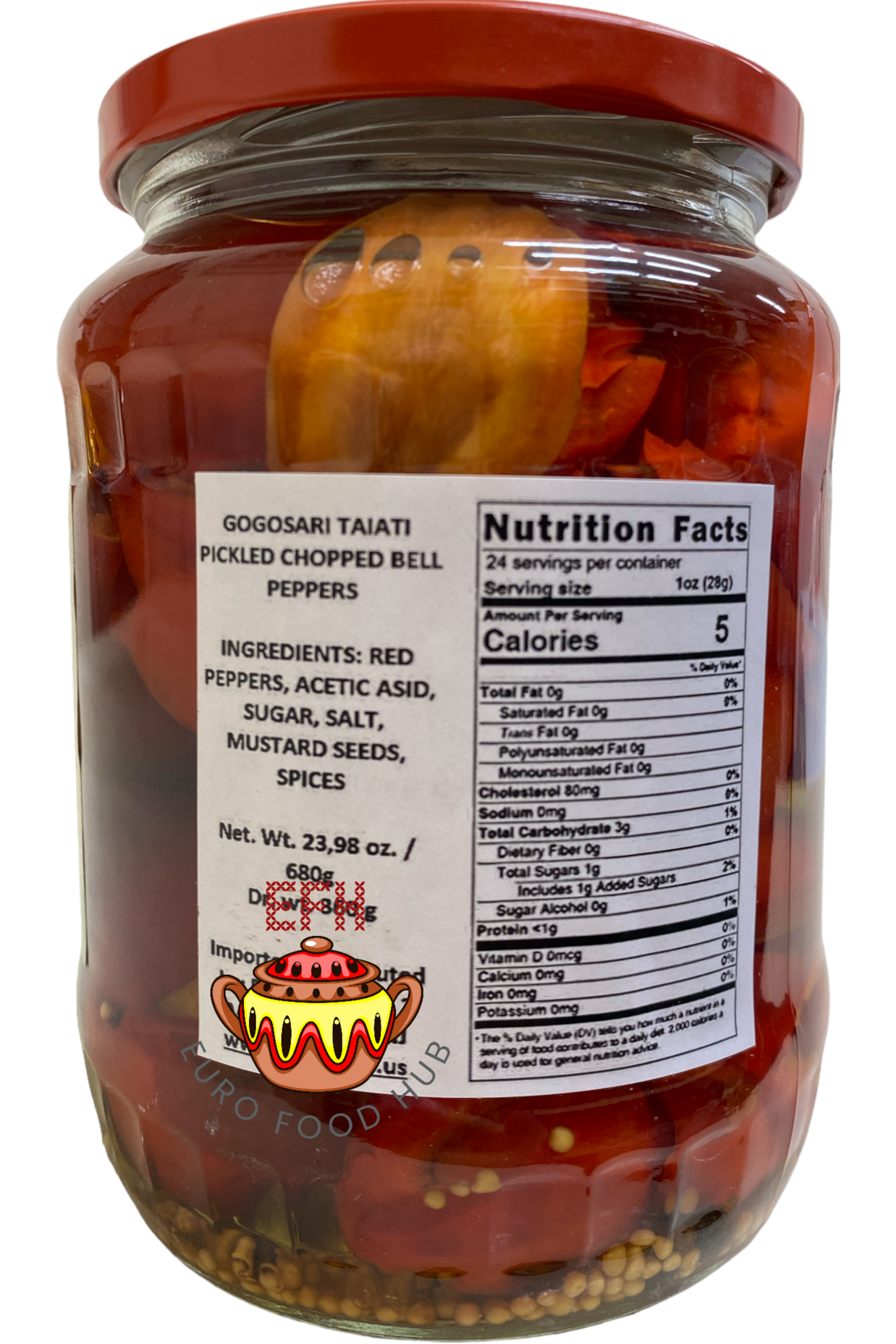 Pickled Chopped Bell Peppers - Conservfruct - GOGOSARI TAIATI 680g
