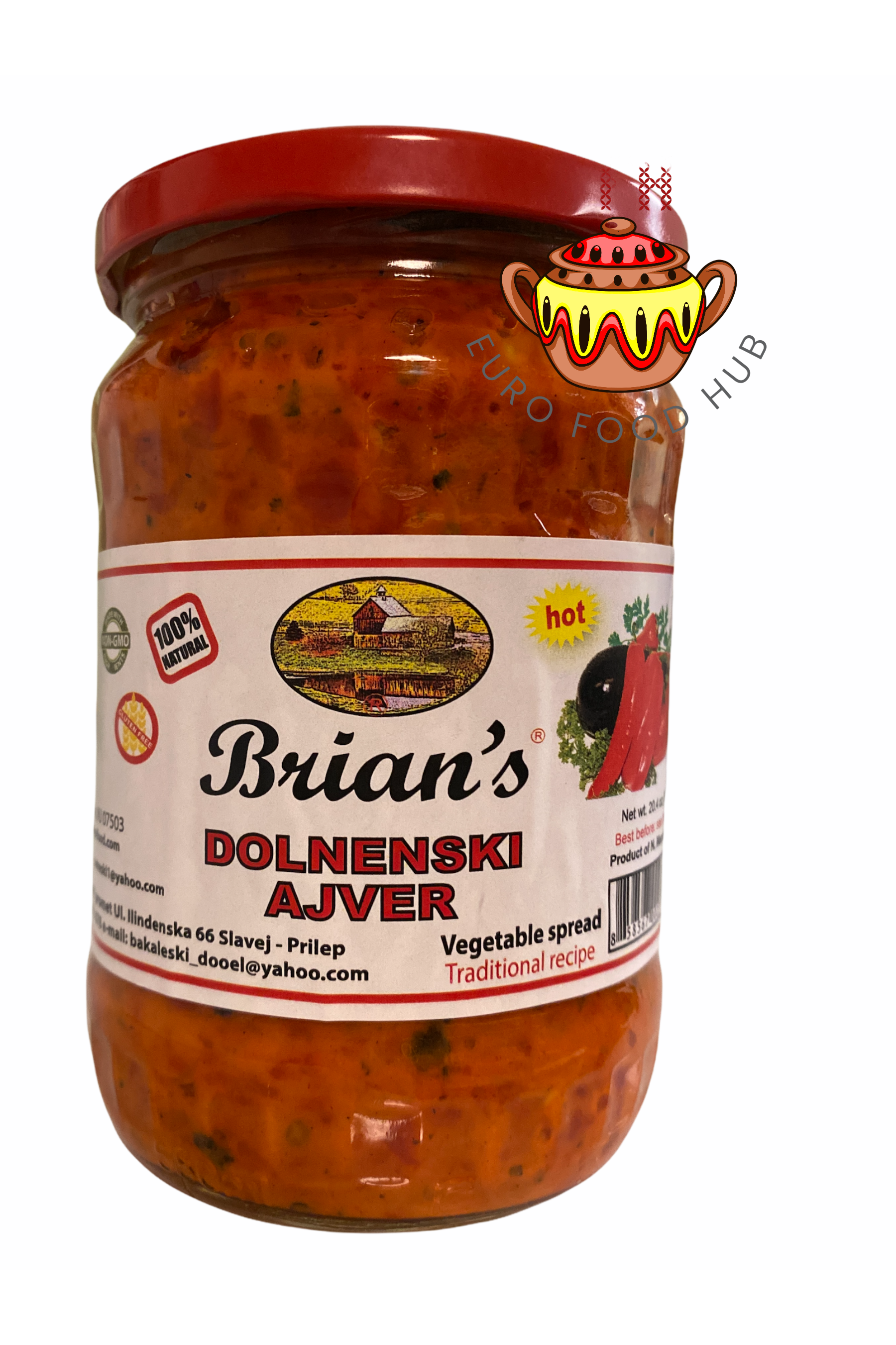 Brian's European Natural Products - DOLNENSKI Ajver (Ajvar) - Hot or Mild
