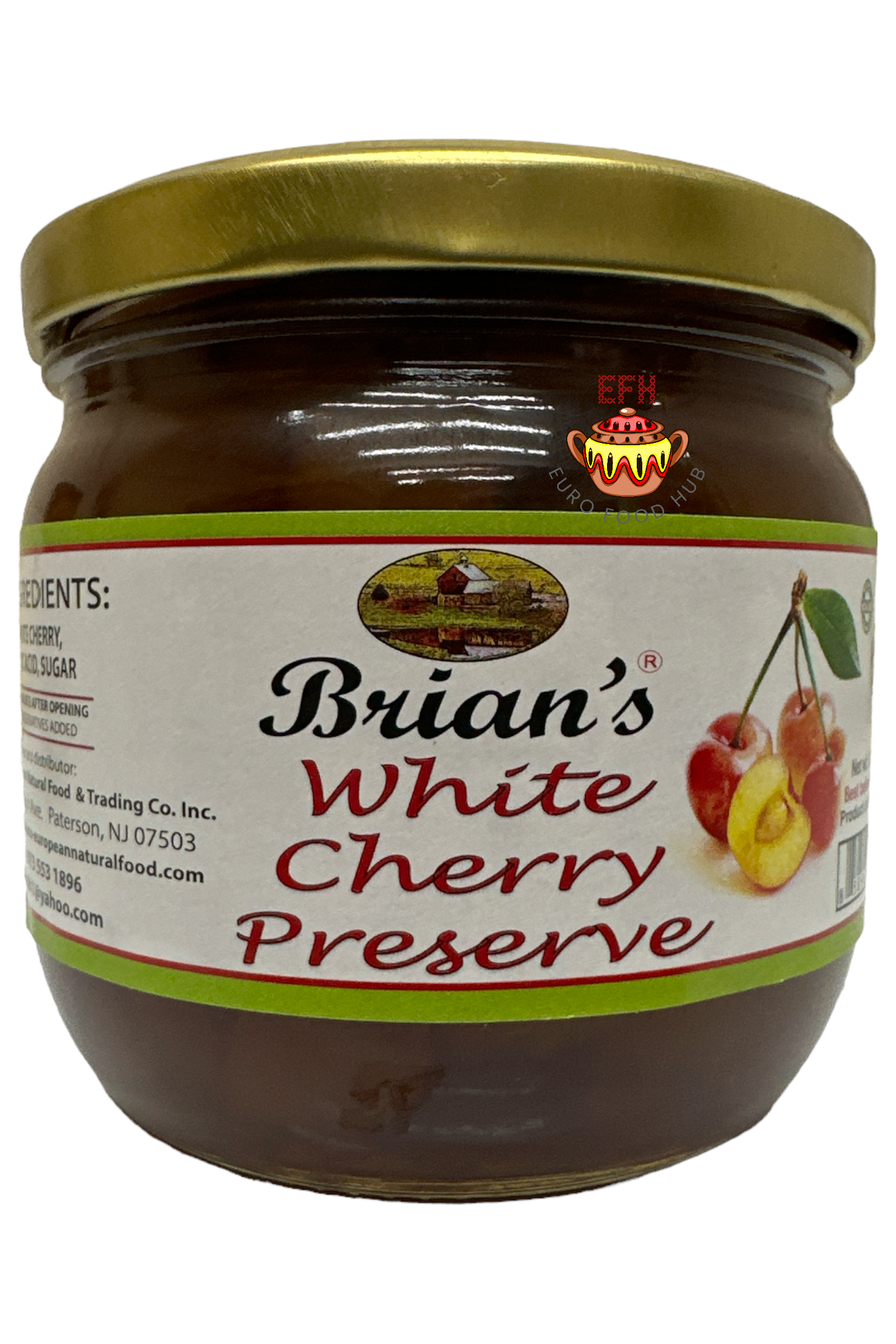 Brian's White Cherry Preserves - 480g