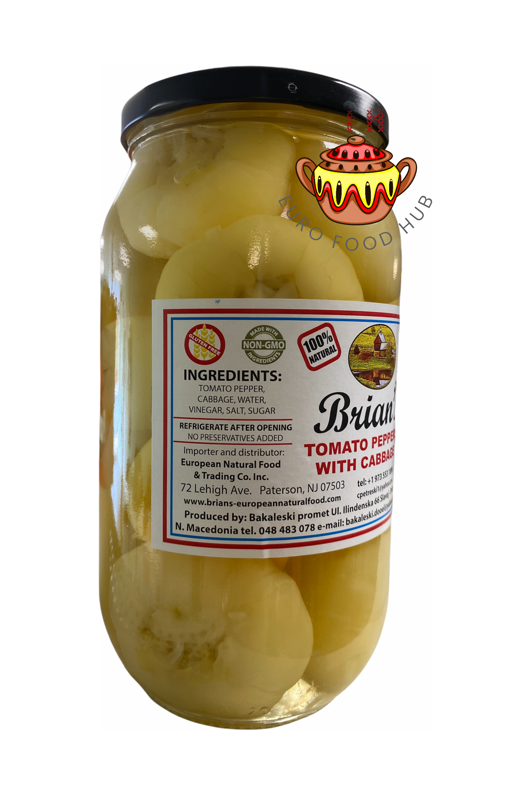 Brian’s European Natural Products - Tomato Peppers with Cabbage - 1kg