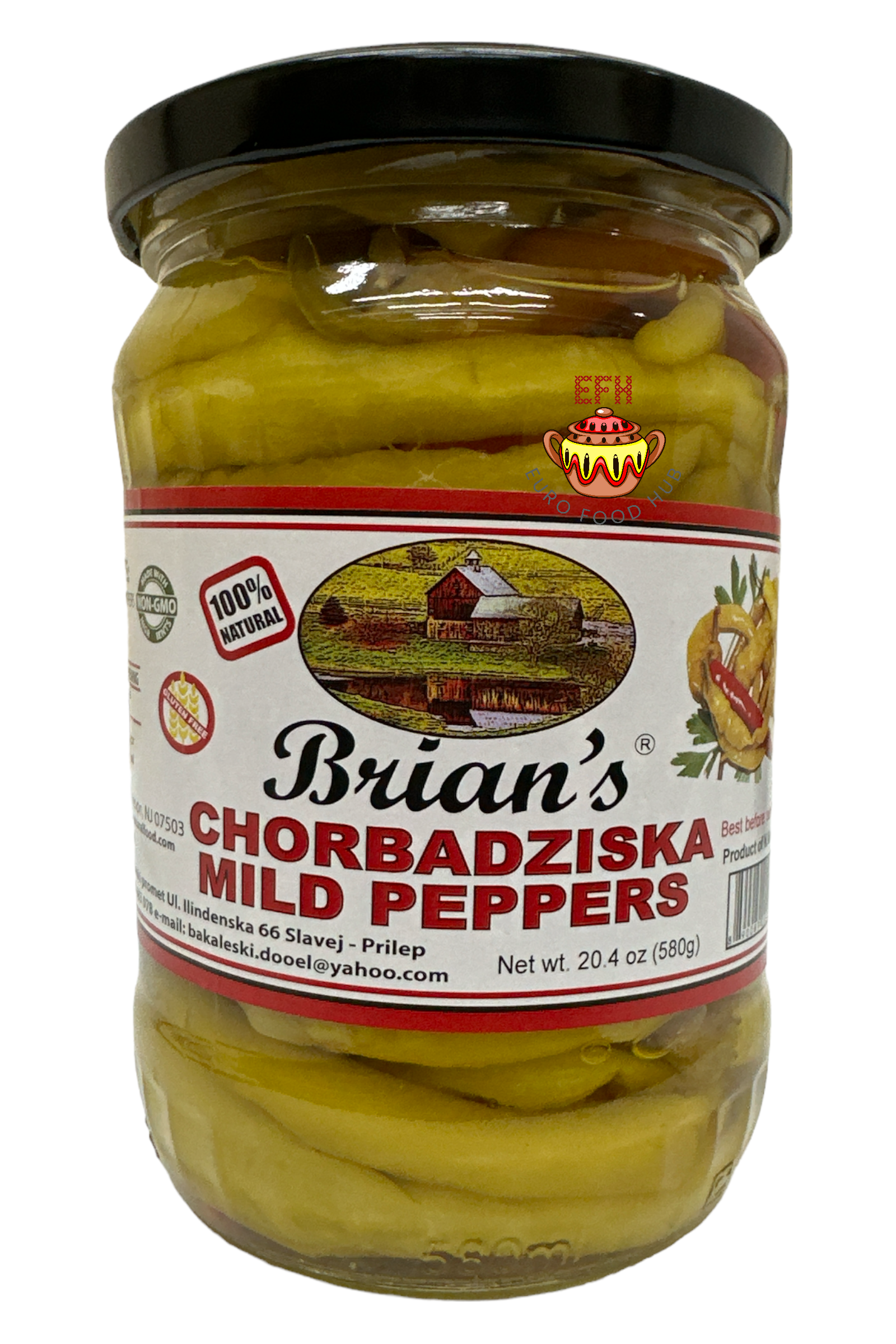 Brian's European Natural Products - Chorbadziska Mild Peppers - 580g