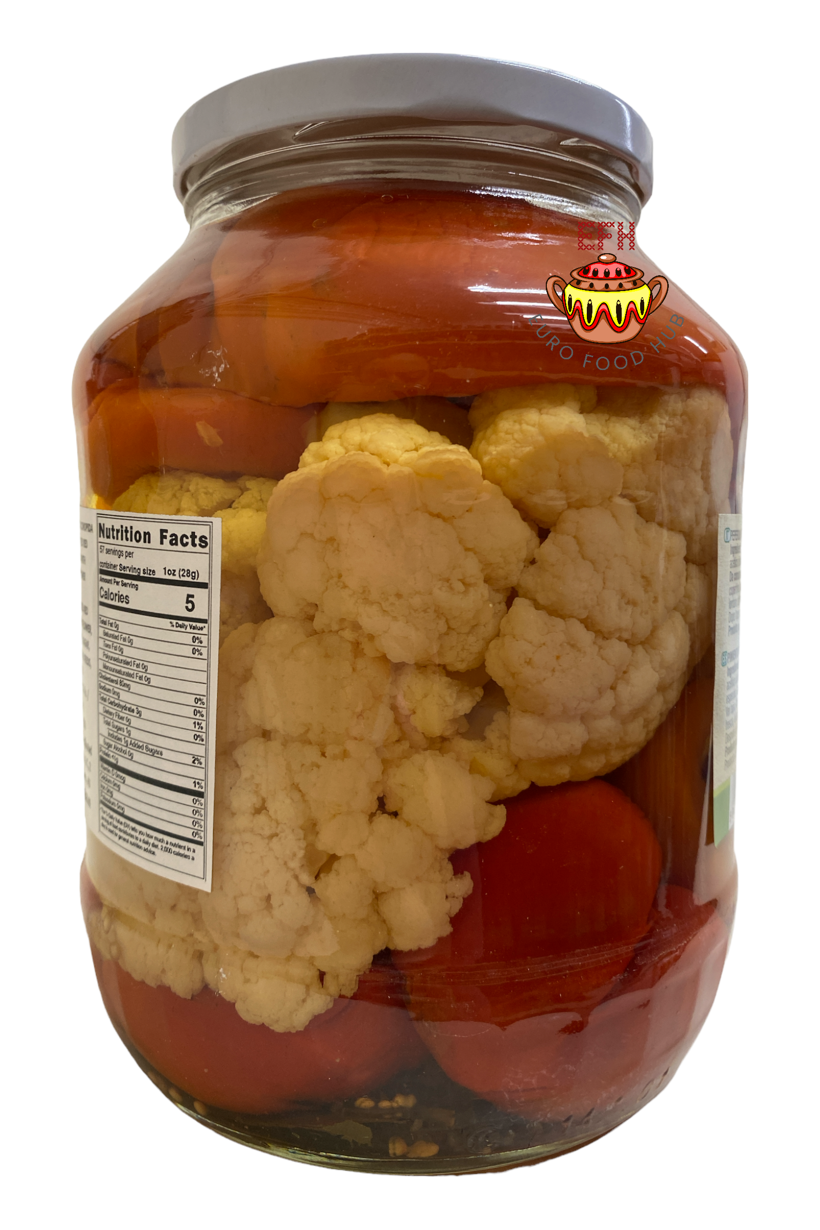 Pickled Bell Peppers with Cauliflower - Conservfruct - GOGOSARI Taiati cu Conopida 1.6 kg