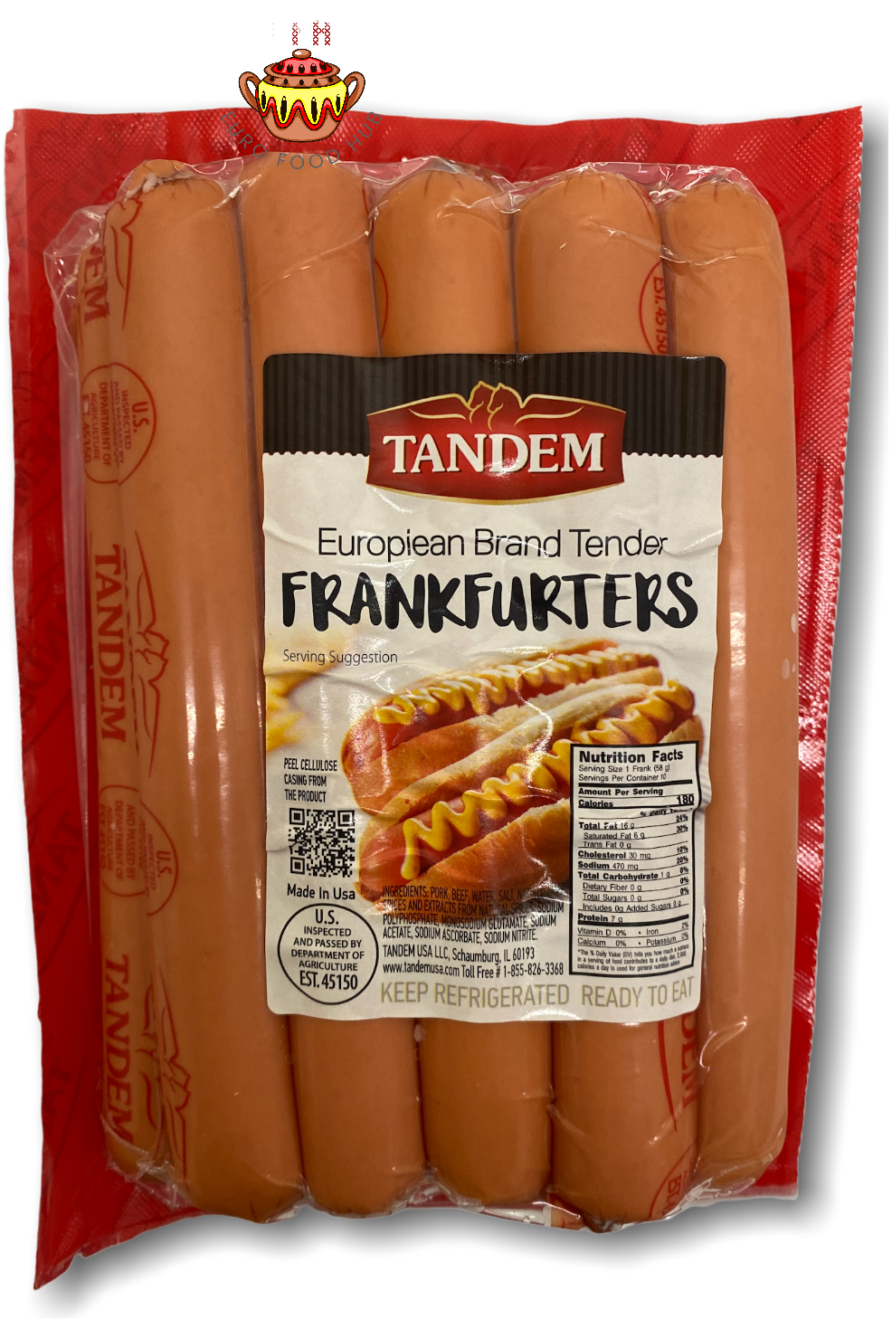 Tandem EUROPEAN Tender Frankfurters - Hot Dog