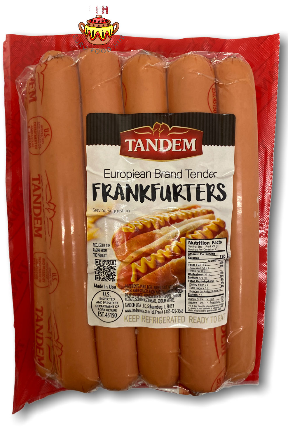 Tandem EUROPEAN Tender Frankfurters - Hot Dog