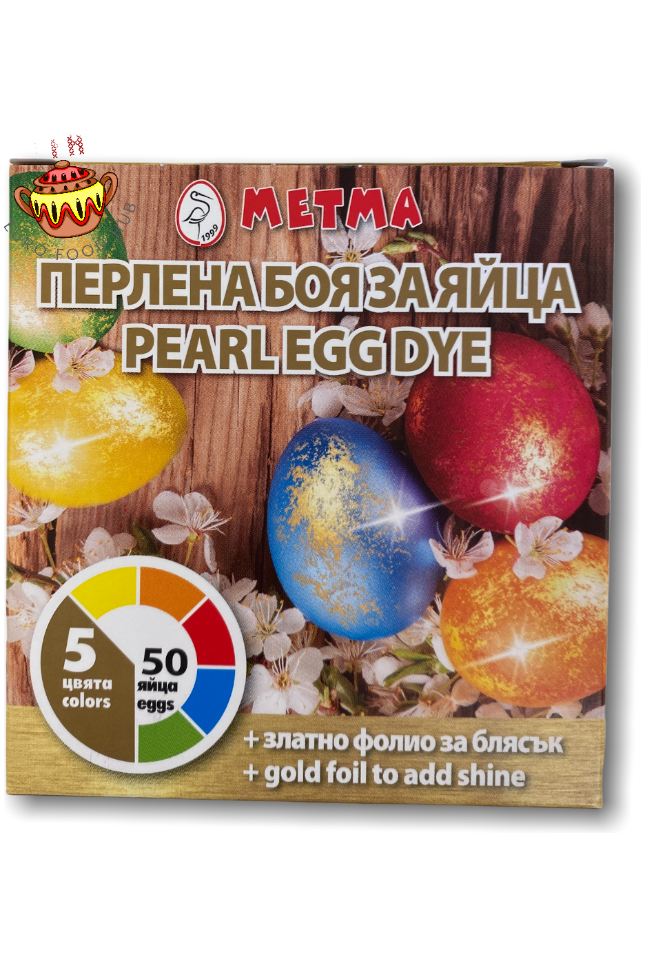 Metma - Easter Egg Dye - PEARL – 5 colors + Golden Shine