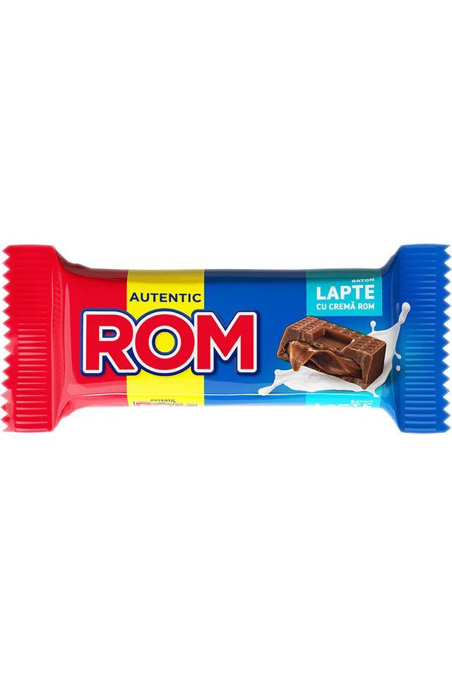 Romanian Chocolate Bar MILK - AUTENTIC ROM - Baton LAPTE cu crema Rom